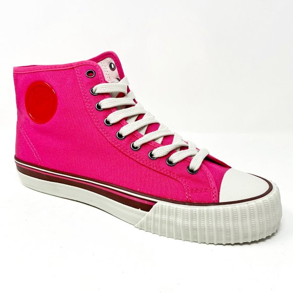 PF Flyer Center Hi Raspberry Pink White Mens Casual Sneakers PM11OH2I - Picture 2 of 5